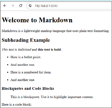 Python Markdown Library