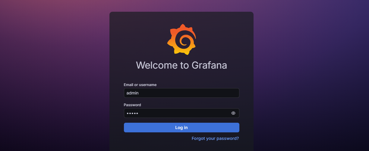 Grafana Login Page Ubuntu 26.04